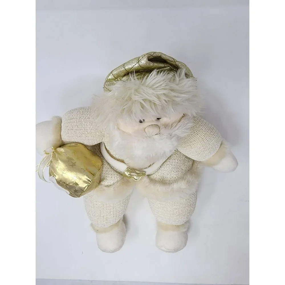 Santa‎ Claus Stuffed Plush Doll KringleClause Holding Gift That Jingles Decor
